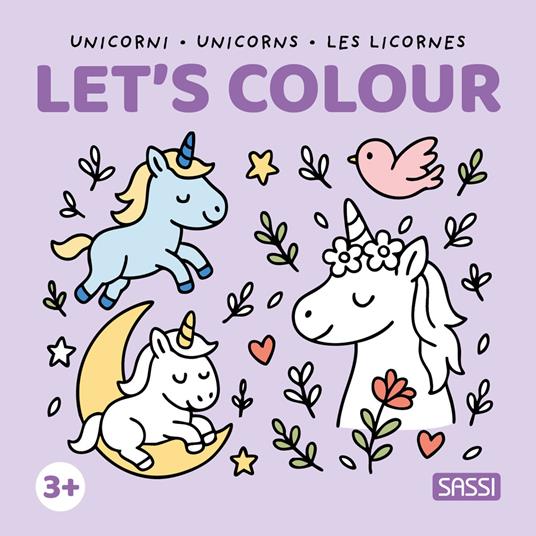 Unicorni-Unicorns-Les licornes. Let's colour.
