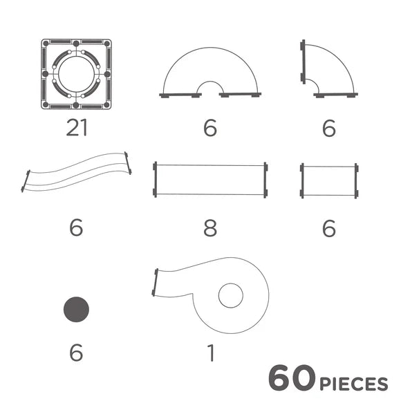 Ball Run Compact Pack Intense | 60 Pieces