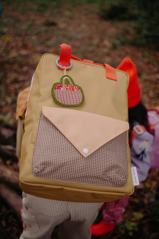 embroidered keychain | lemon tree |picking basket