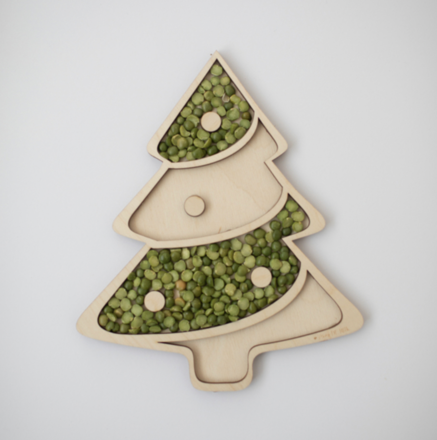 Vassoio gioco a forma di albero di Natale