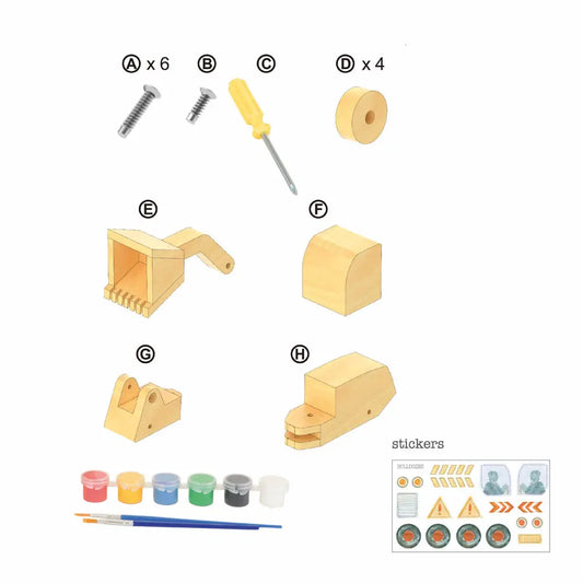 Wooden bulldozer