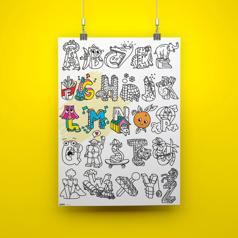 Poster da colorare ABC