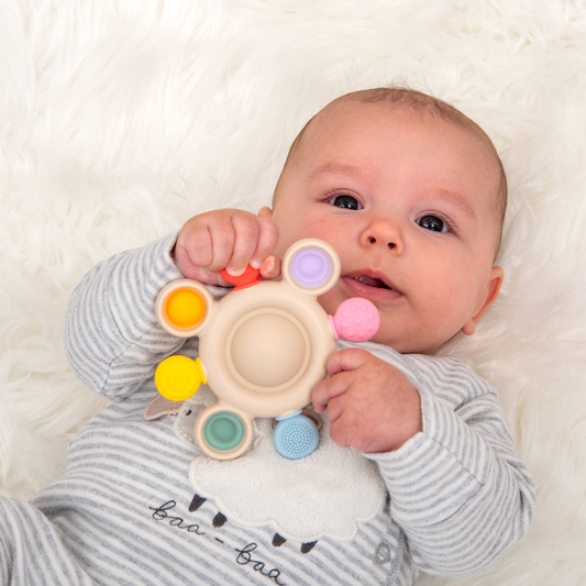 Silisoft pop teether rainbow