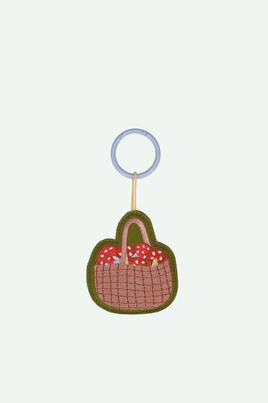 embroidered keychain | lemon tree |picking basket