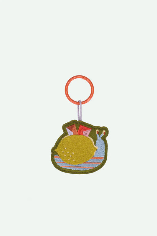 embroidered keychain | lemon tree |snail mail