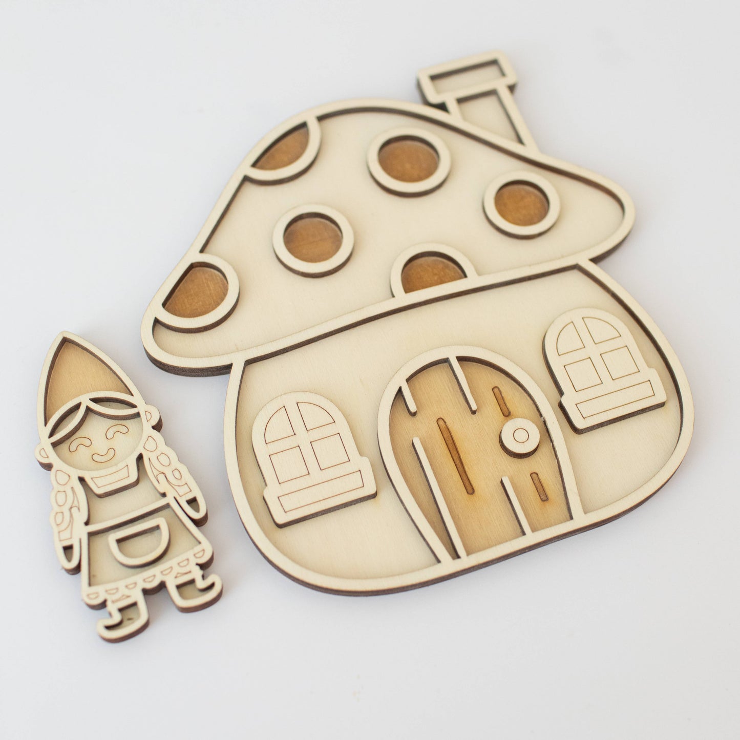 Set da gioco - Casetta degli gnomi con donnina