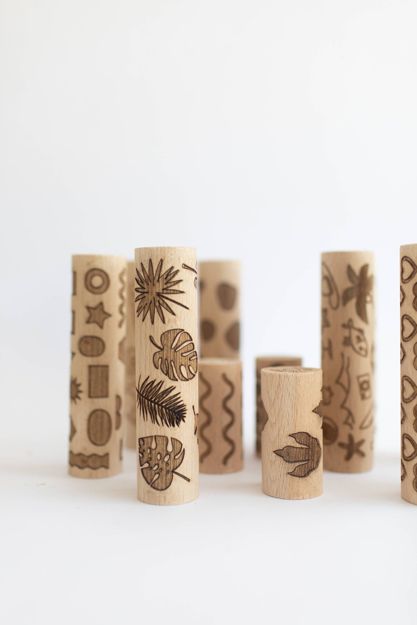 Rullo di legno - Foglie tropicali