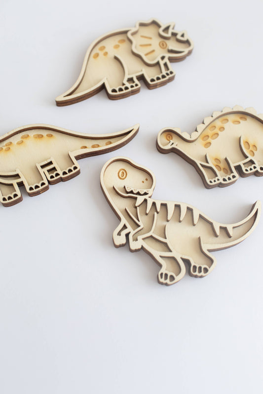 Set Mini Vassoi da Gioco - Dinosauri a Cartone Animato