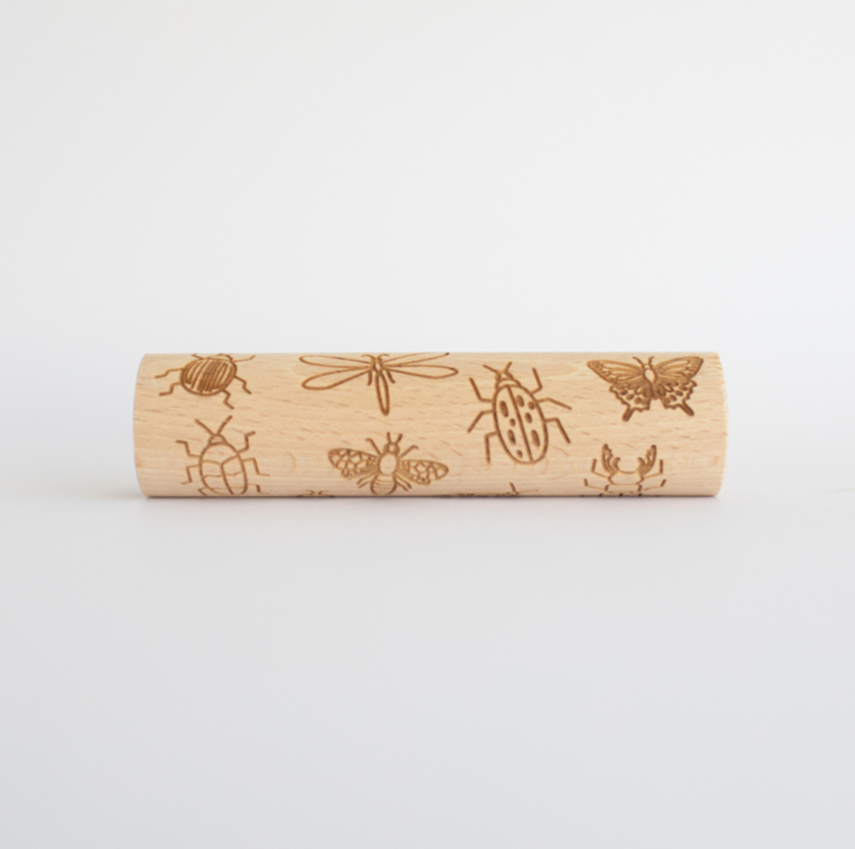 Rullo di legno con motivo insetti