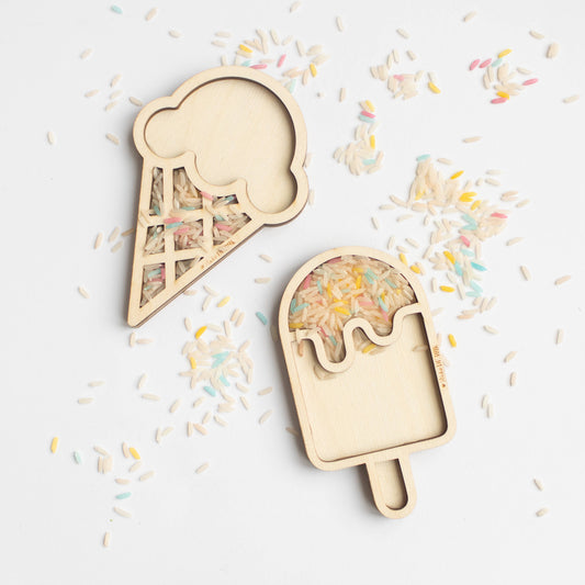 Vassoi gioco a forma di gelati
