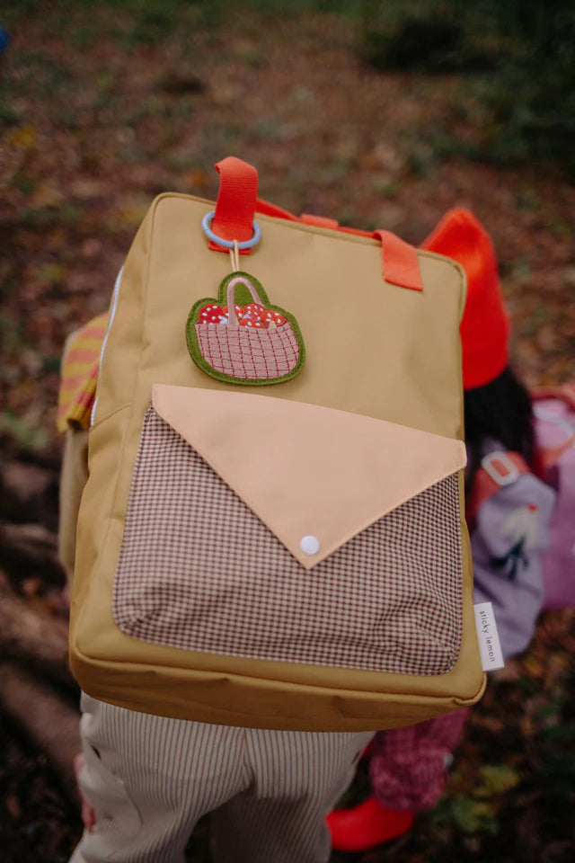 embroidered keychain | lemon tree |picking basket