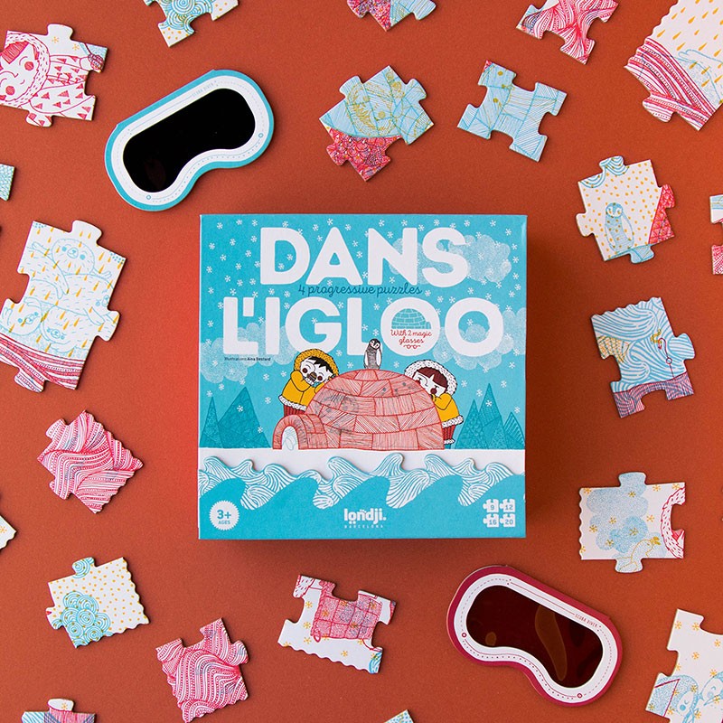 Dans l'igloo - puzzle con occhiali