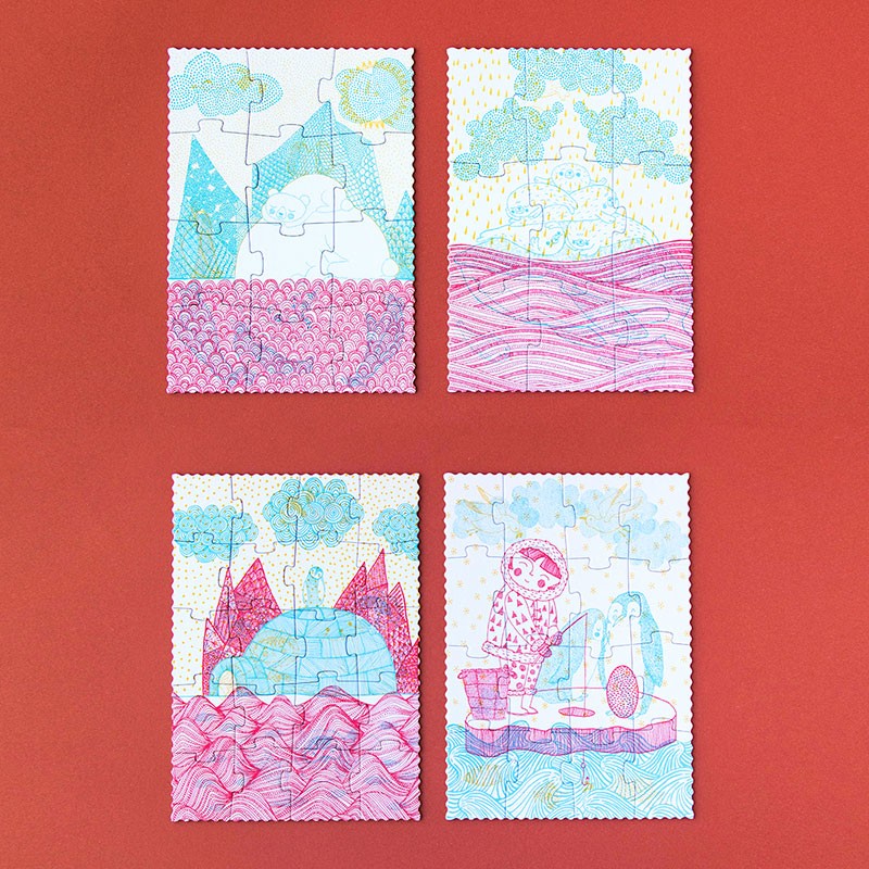 Dans l'igloo - puzzle con occhiali