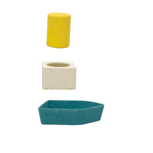 Barchette Giocattolo Bagno Gomma Riciclata Gialla
