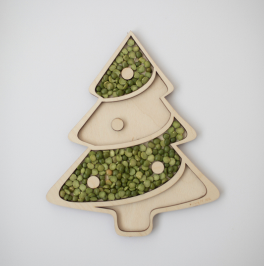 Vassoio gioco a forma di albero di Natale