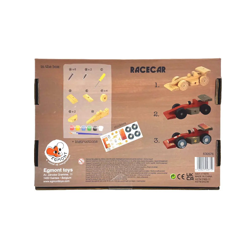 Build-your-own wooden race car