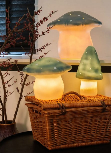 Mushroom medium Lamp natural teal