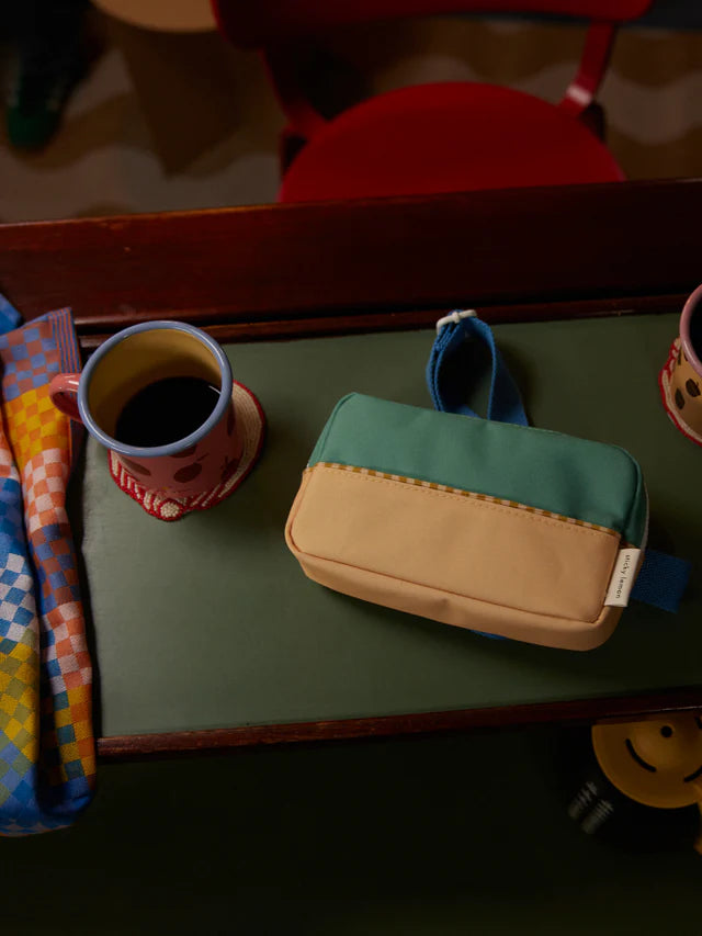 fanny pack | colourblocking | aquatic green + sandy yellow