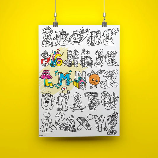 Poster da colorare ABC