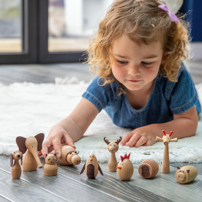 Wooden animal set