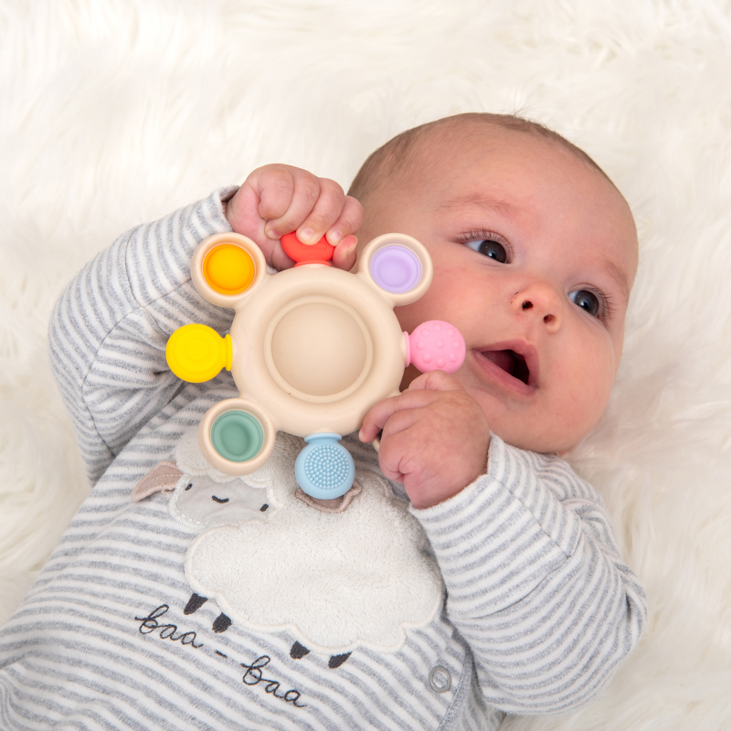 Silisoft pop teether rainbow