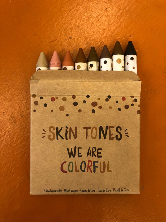 8 pastelli a cera skin tones