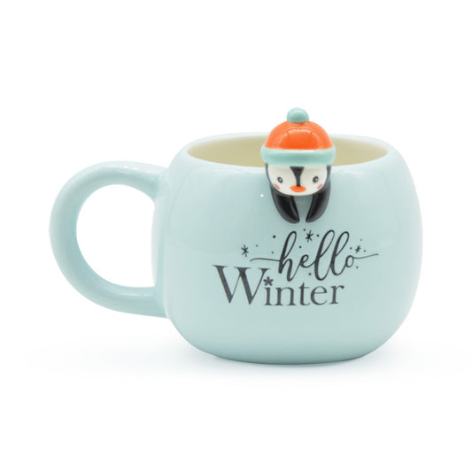 Tazza pinguino azzurra