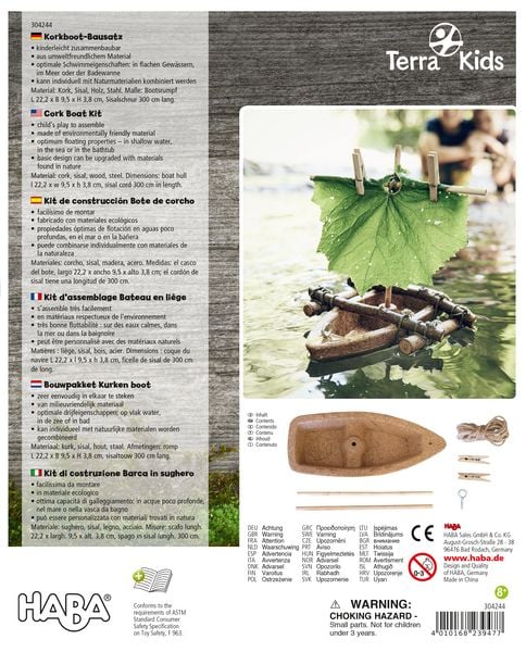Kit di costruzione Barca in sughero Terra Kids