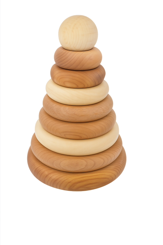 Piramide rotonda al naturale impilabile Montessori